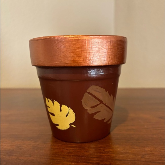 Fall Handpainted Small Pot - Picture 2 of 5